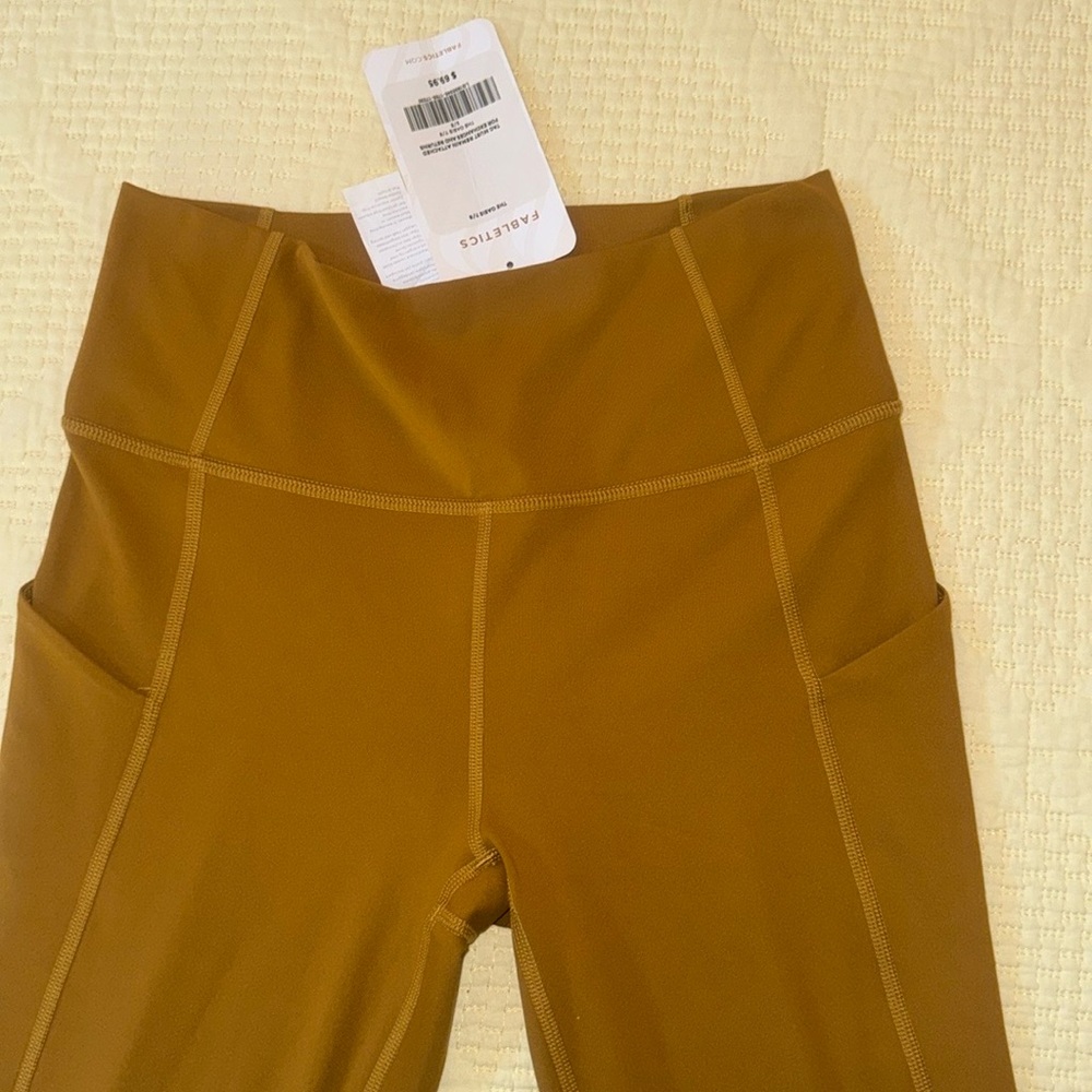 Fabletics Pure Luxe Khaki Marigold Small I23 - Picture 6 of 6